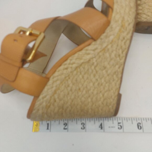 Michael Michael Kors Giovanna Leather Wedge Sandal Women's Size 6.5M - Picture 10 of 15